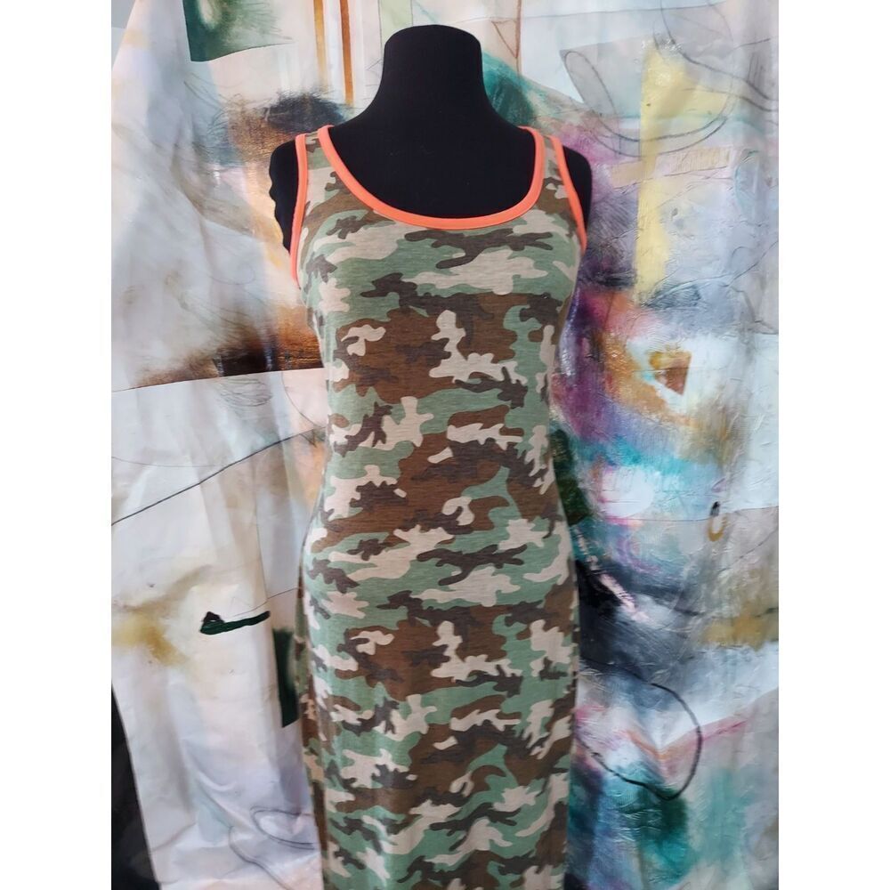 Bobbie Brook Camouflage Maxi Dress small